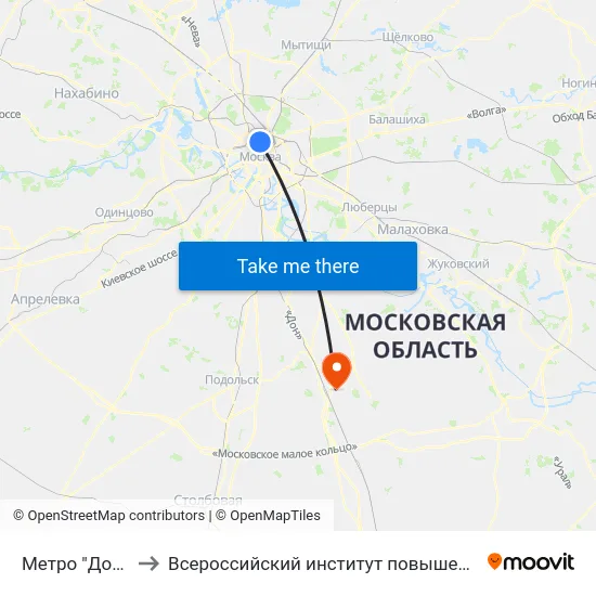 Метро "Достоевская" to Всероссийский институт повышения квалификации МВД РФ map