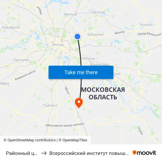 Районный центр "София" to Всероссийский институт повышения квалификации МВД РФ map