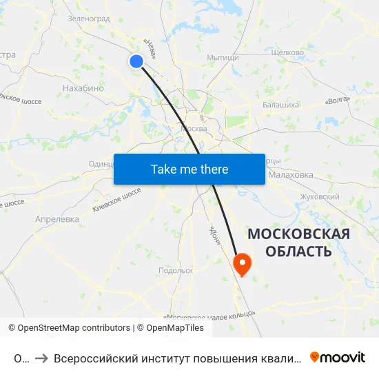 Оби to Всероссийский институт повышения квалификации МВД РФ map