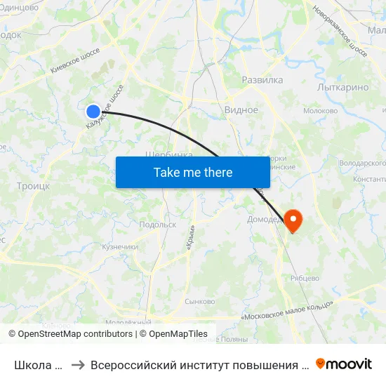Школа Летово to Всероссийский институт повышения квалификации МВД РФ map