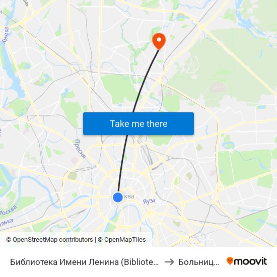 Библиотека Имени Ленина (Biblioteka Imeni Lenina) to Больница №20 map