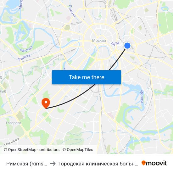 Римская (Rimskaya) to Городская клиническая больница №31 map