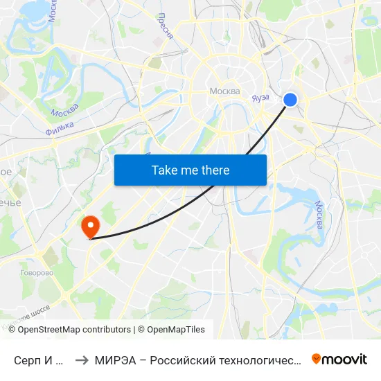Серп И Молот to МИРЭА – Российский технологический университет map