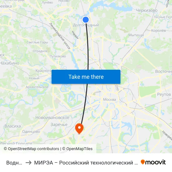 Водники to МИРЭА – Российский технологический университет map