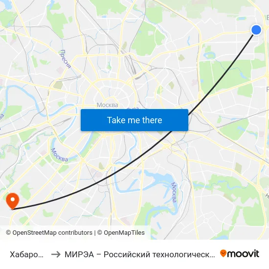 Хабаровская to МИРЭА – Российский технологический университет map
