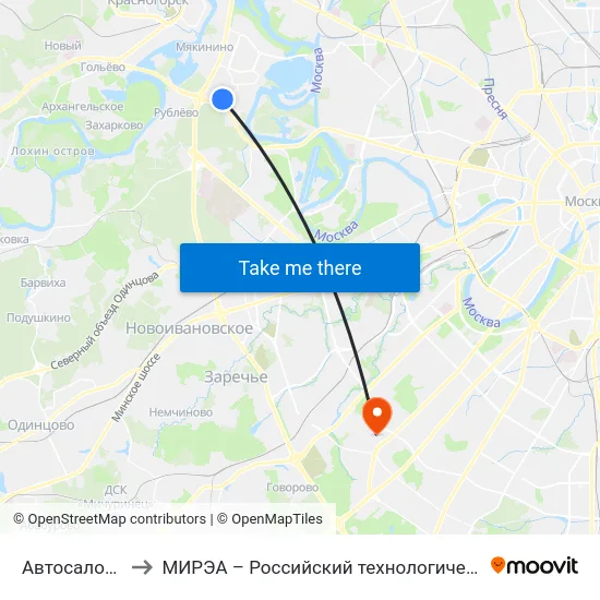 Автосалон Major to МИРЭА – Российский технологический университет map