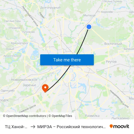 ТЦ Ханой-Москва to МИРЭА – Российский технологический университет map