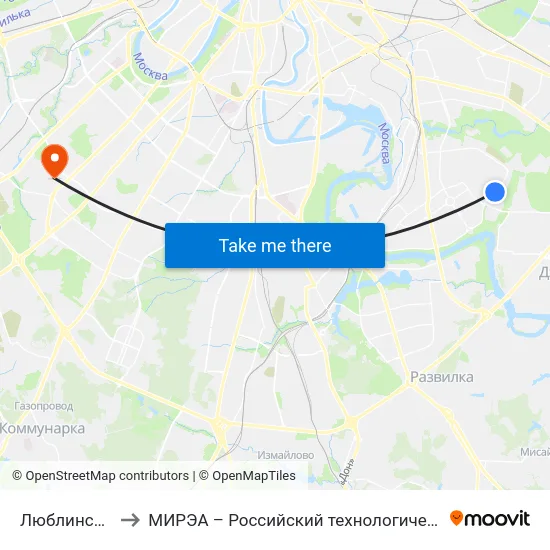 Люблинский суд to МИРЭА – Российский технологический университет map
