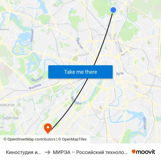 Киностудия им. Горького to МИРЭА – Российский технологический университет map