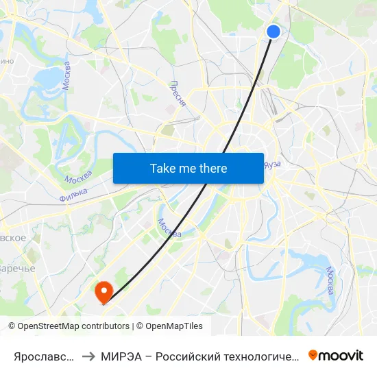 Ярославская ул. to МИРЭА – Российский технологический университет map