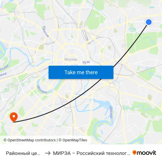 Районный центр "София" to МИРЭА – Российский технологический университет map
