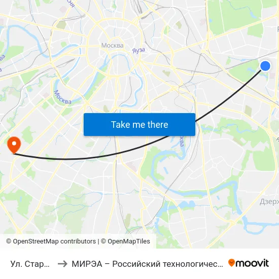 Ул. Старый Гай to МИРЭА – Российский технологический университет map