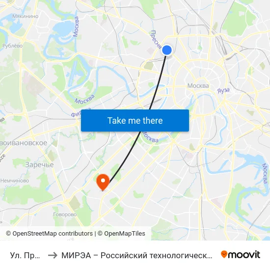 Ул. Правды to МИРЭА – Российский технологический университет map