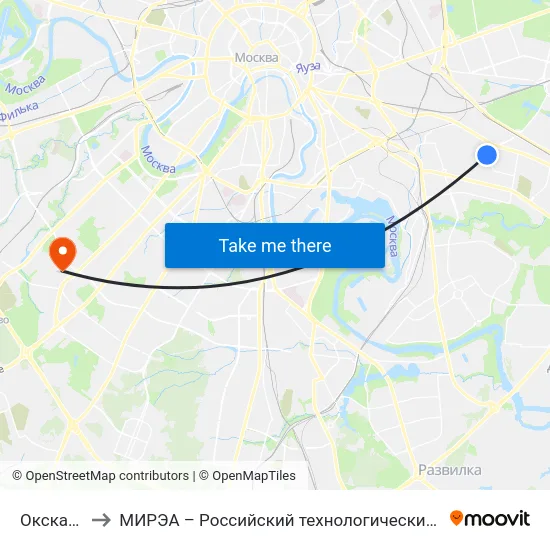 Окская ул. to МИРЭА – Российский технологический университет map