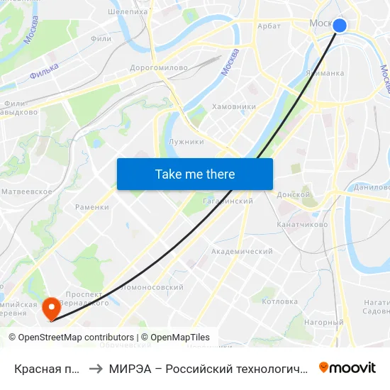 Красная площадь to МИРЭА – Российский технологический университет map