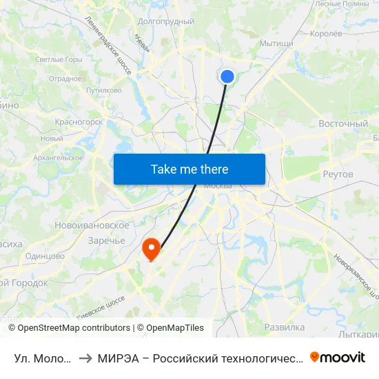 Ул. Молодцова to МИРЭА – Российский технологический университет map