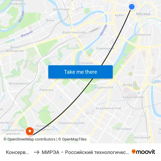 Консерватория to МИРЭА – Российский технологический университет map