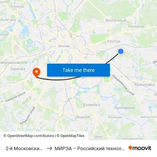 2-й Московский крематорий to МИРЭА – Российский технологический университет map