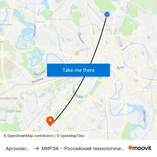 Аргуновская ул. to МИРЭА – Российский технологический университет map
