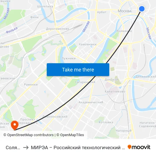 Солянка to МИРЭА – Российский технологический университет map