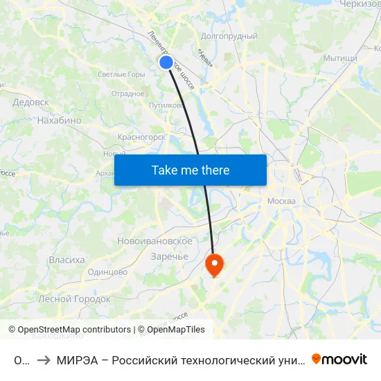 Оби to МИРЭА – Российский технологический университет map