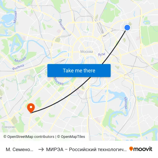М. Семеновская ул. to МИРЭА – Российский технологический университет map