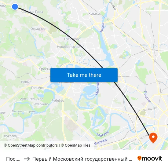Пос. Юрлово to Первый Московский государственный медицинский университет им. И. М. Сеченова map