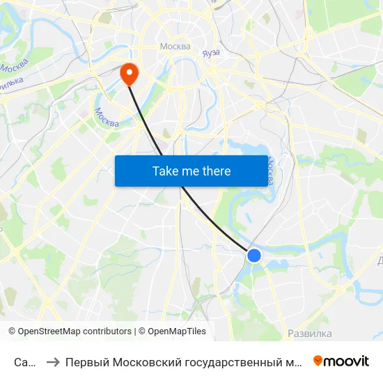 Сабурово to Первый Московский государственный медицинский университет им. И. М. Сеченова map