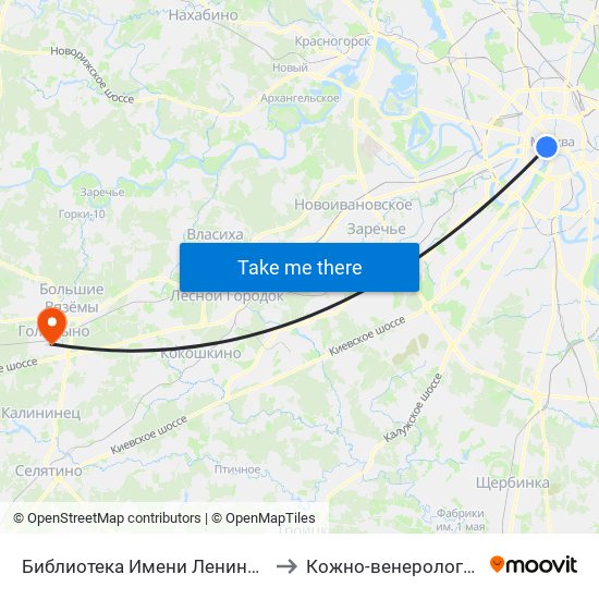 Библиотека Имени Ленина (Biblioteka Imeni Lenina) to Кожно-венерологическая больница map
