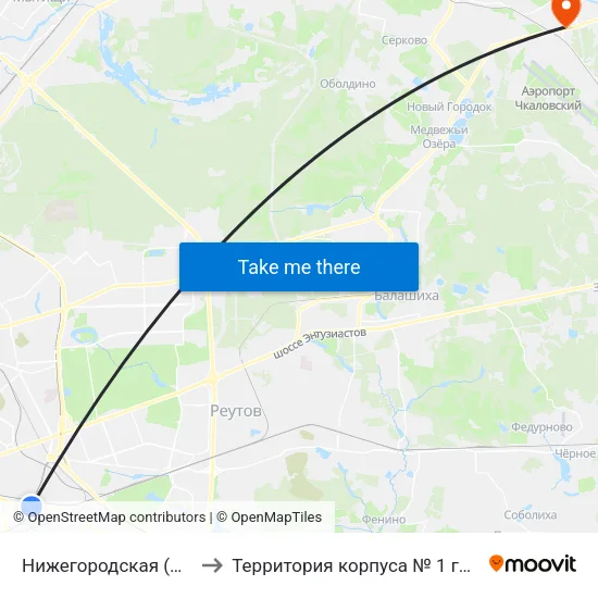 Нижегородская (Nizhegorodskaya) to Территория корпуса № 1 госпиталя им. Бурденко map