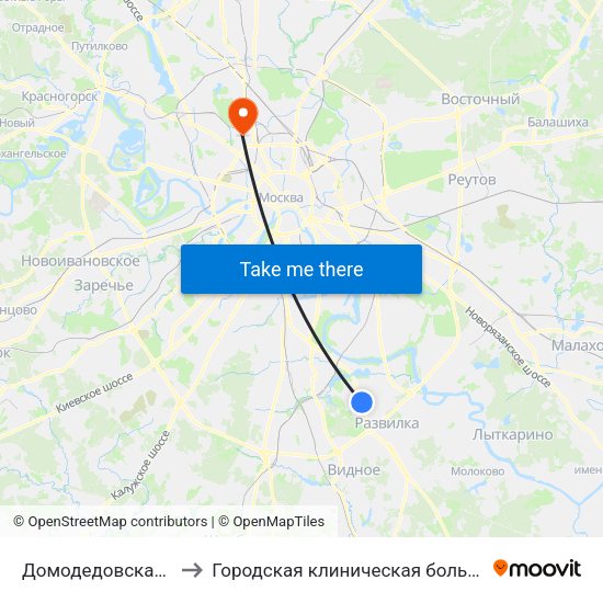 Домодедовская (Domodedovskaya) to Городская клиническая больница № 24. Перинатальный центр map