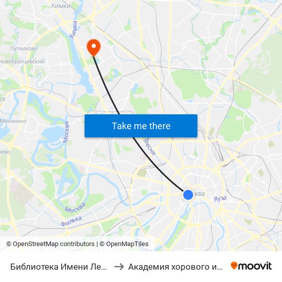 Библиотека Имени Ленина (Biblioteka Imeni Lenina) to Академия хорового искусства имени В.С. Попова map