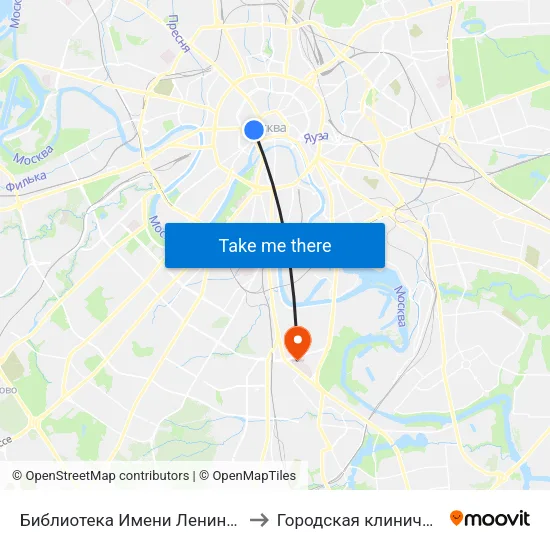 Библиотека Имени Ленина (Biblioteka Imeni Lenina) to Городская клиническая больница №7 map