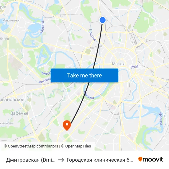 Дмитровская (Dmitrovskaya) to Городская клиническая больница № 31 map