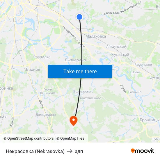 Некрасовка (Nekrasovka) to адп map