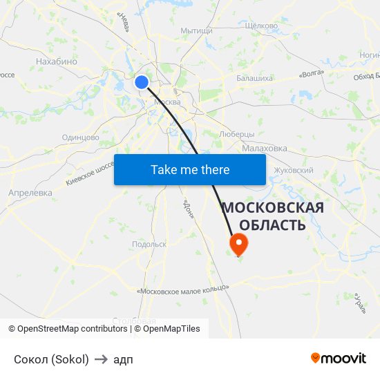 Сокол (Sokol) to адп map