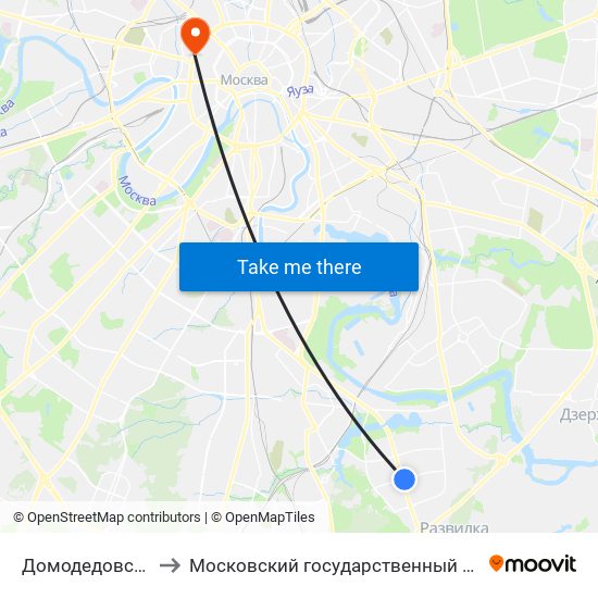 Домодедовская (Domodedovskaya) to Московский государственный юридический университет имени О. Е. Кутафина map