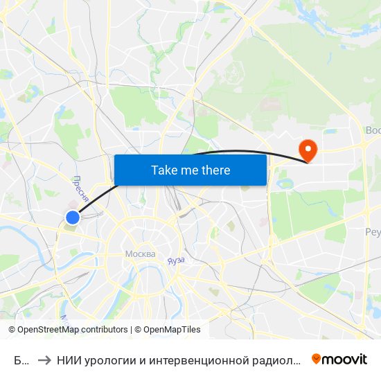 Беговая to НИИ урологии и интервенционной радиологии им. Н.А. Лопаткина. Отделение уронефрологии и гемодиализа map