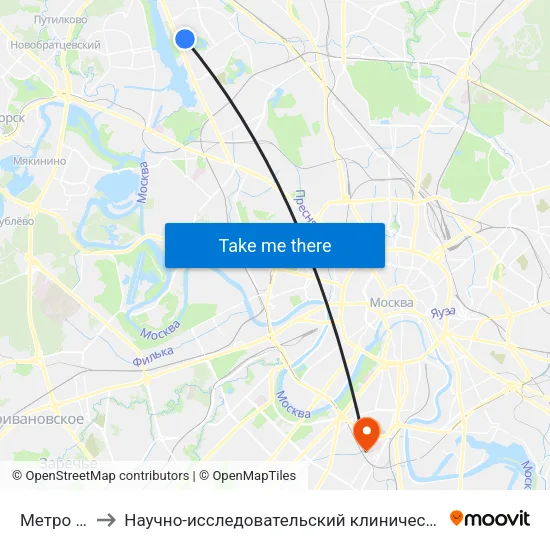 Метро Речной вокзал to Научно-исследовательский клинический институт оториноларингологии имени Л.И. Свержевского map