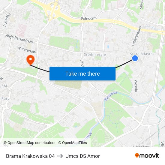 Brama Krakowska 04 to Umcs DS Amor map