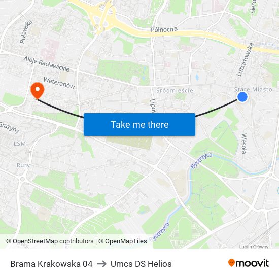 Brama Krakowska 04 to Umcs DS Helios map