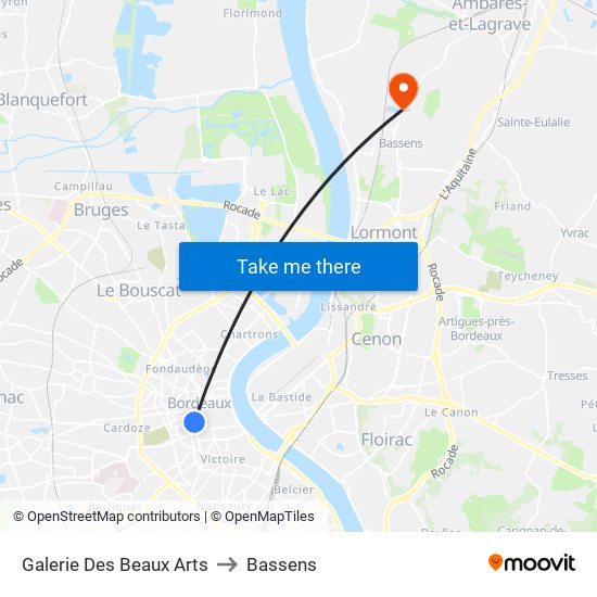 Galerie Des Beaux Arts to Bassens map