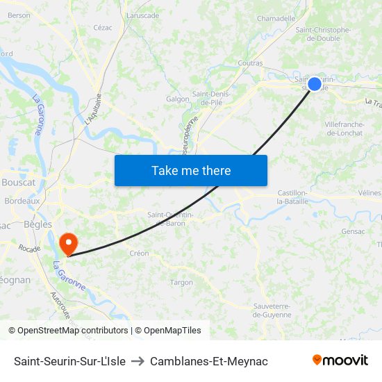 Saint-Seurin-Sur-L'Isle to Camblanes-Et-Meynac map