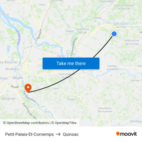 Petit-Palais-Et-Cornemps to Quinsac map
