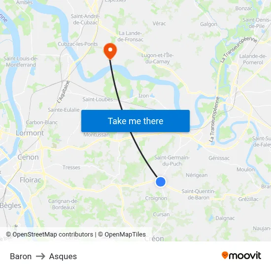 Baron to Asques map