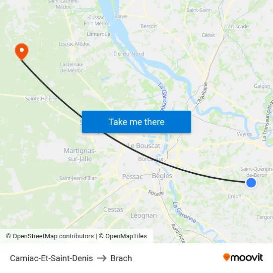 Camiac-Et-Saint-Denis to Brach map