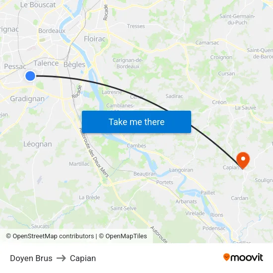Doyen Brus to Capian map