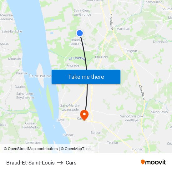 Braud-Et-Saint-Louis to Cars map