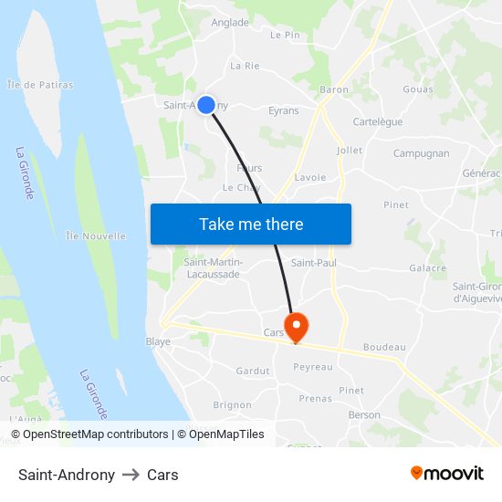 Saint-Androny to Cars map