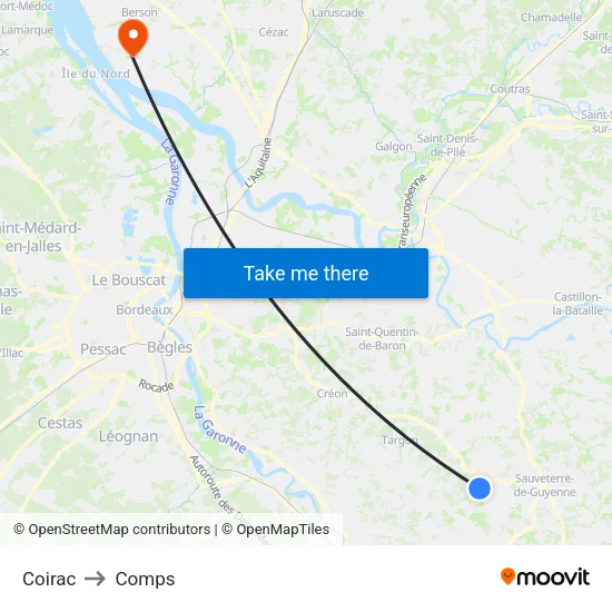Coirac to Comps map